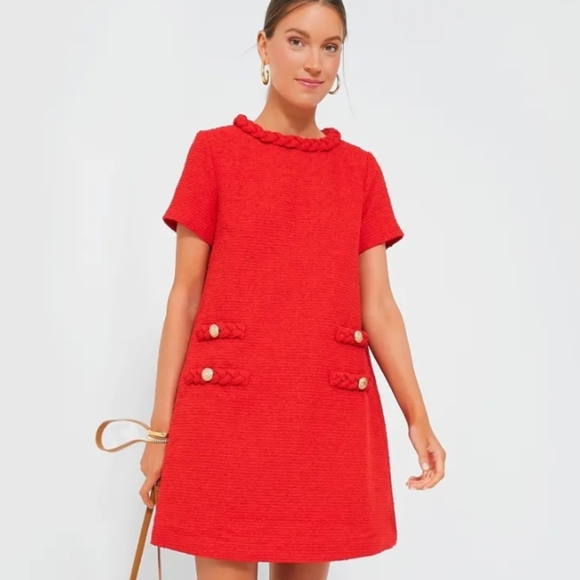 Tuckernuck Dresses & Skirts - Tuckernuck Red Tweed Jackie Dress